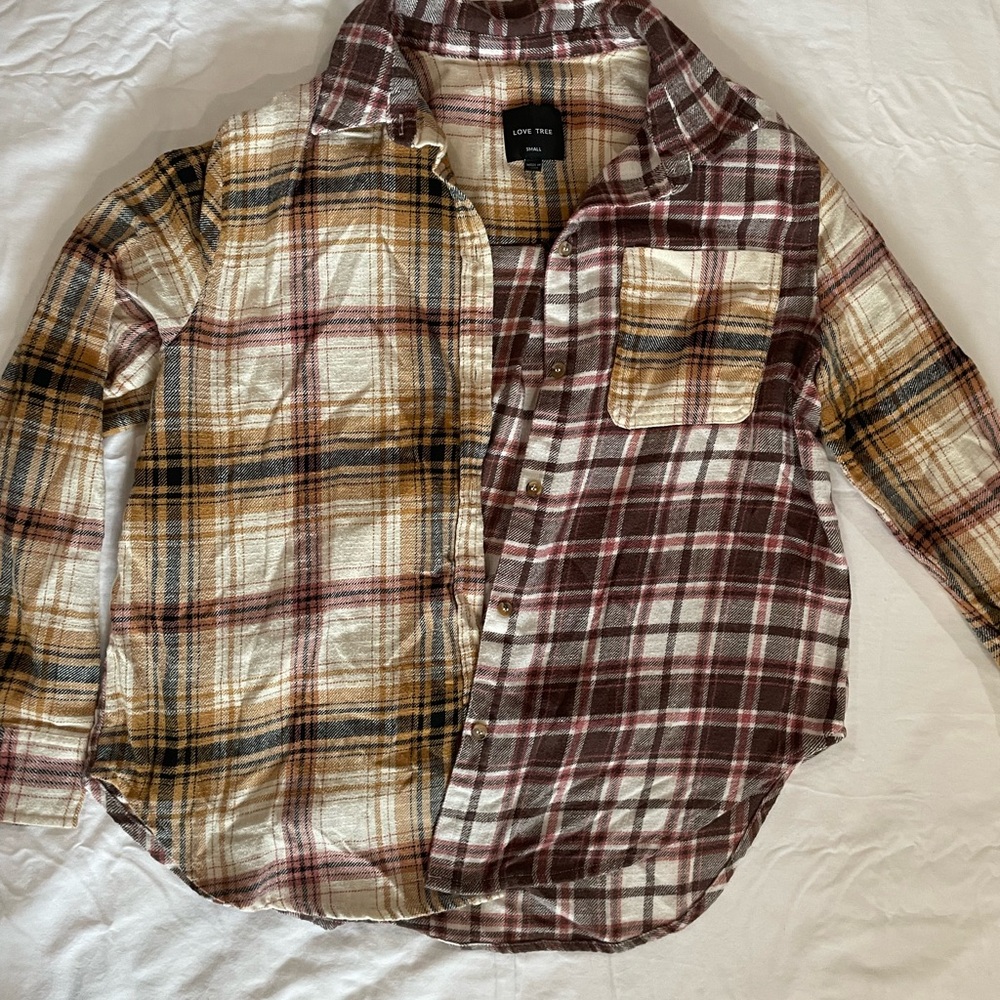 Love Tree Multicolor Plaid Shirt